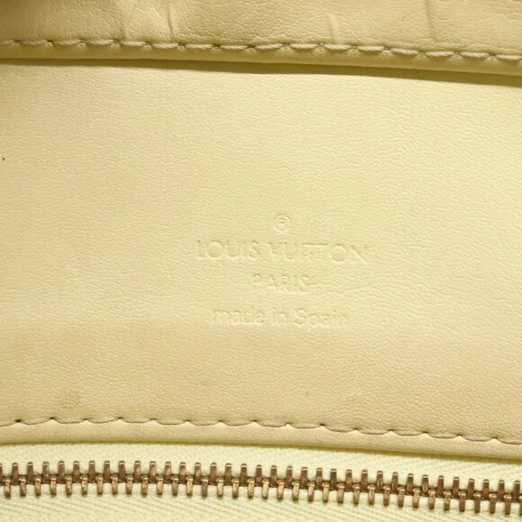 LOUIS VUITTON Monogram Vernis Houston Hand Bag Lime Yellow M91055 LV Auth 131741 - Picture 13 of 16